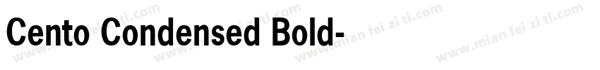 Cento Condensed Bold字体转换